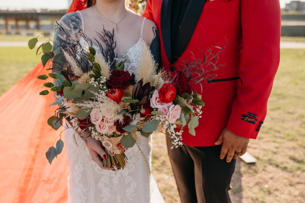 Golden hour wedding portraits 