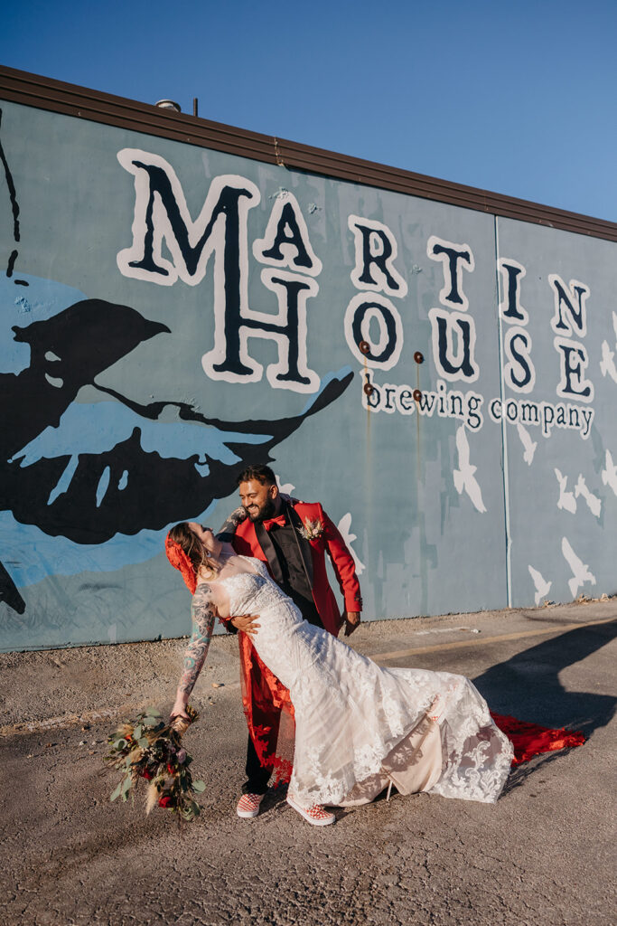 Golden hour wedding portraits 