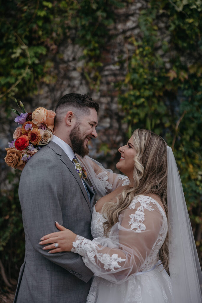 Bride and groom wedding portrait 