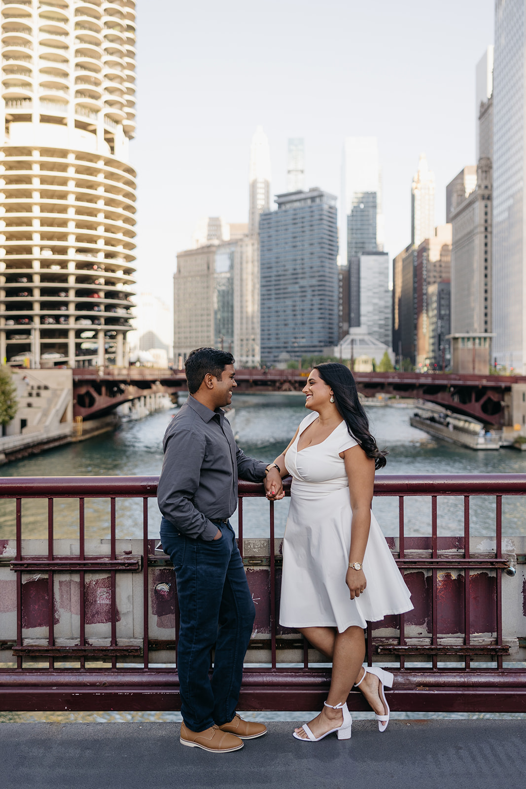 Michigan Ave Walkway Engagement Photos