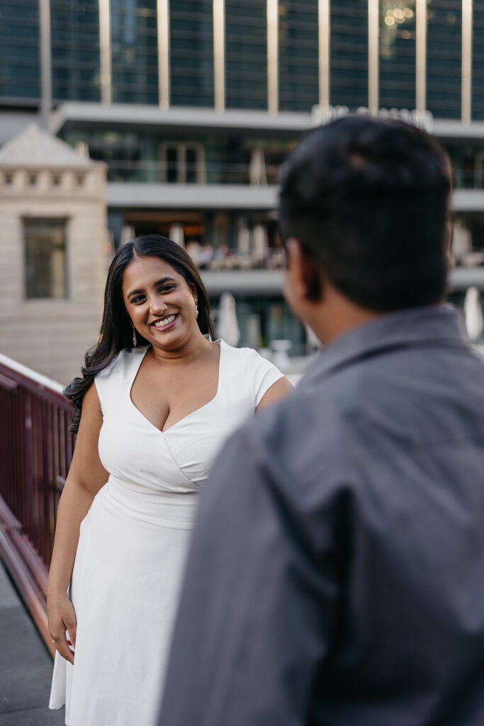 Michigan Ave Walkway Engagement Photos