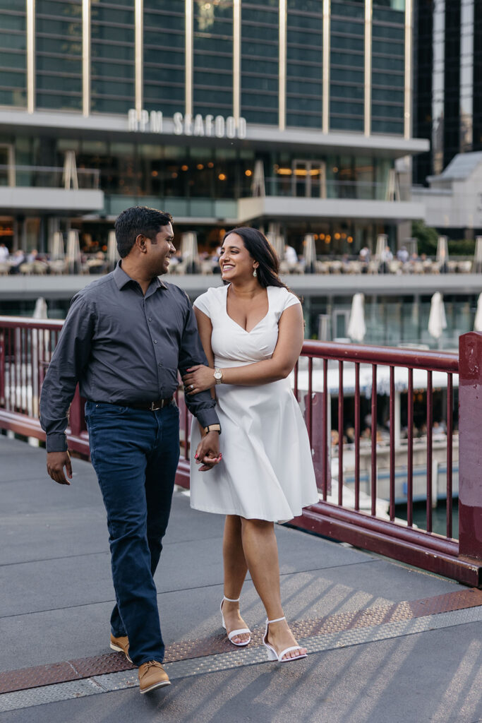 Michigan Ave Walkway Engagement Photos