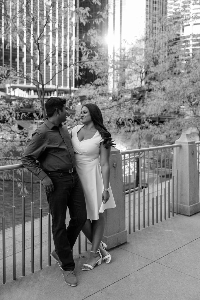 Michigan Ave Walkway Engagement Photos