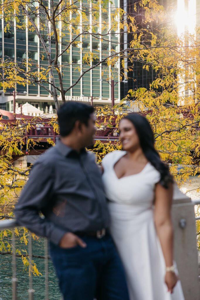 Michigan Ave Walkway Engagement Photos