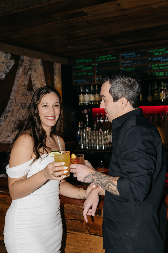 Movie theater engagement photos