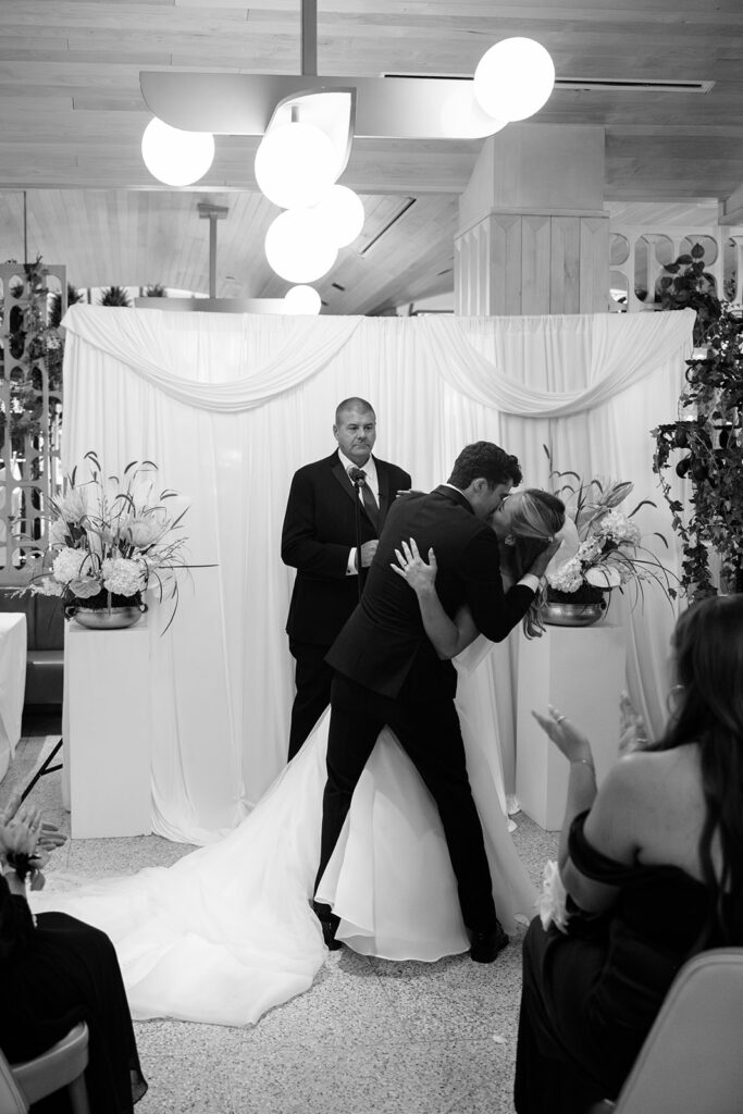 First kiss at the altar