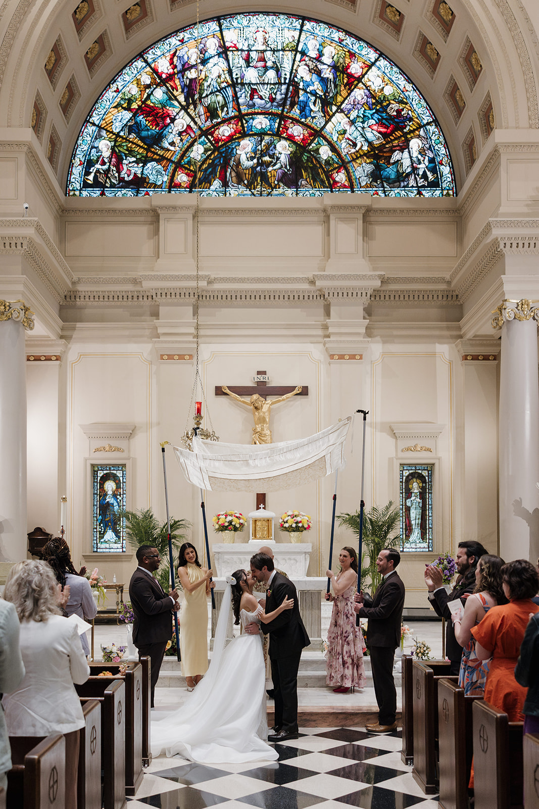 at St. Francis de Sales Roman Catholic Church vertical ceremony photoraphy