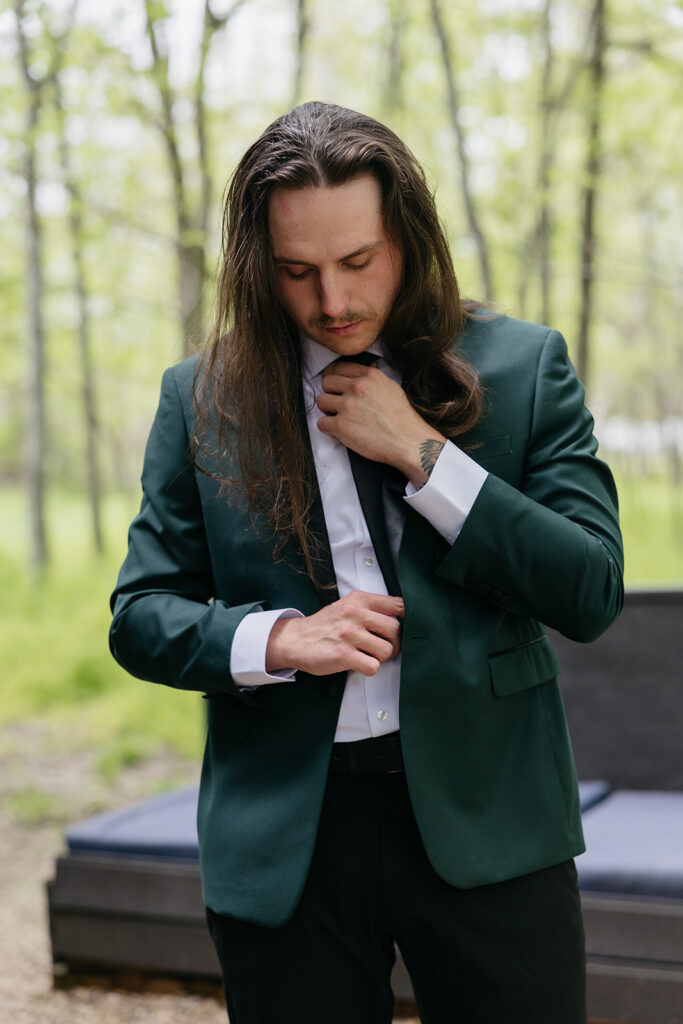 groom getting ready