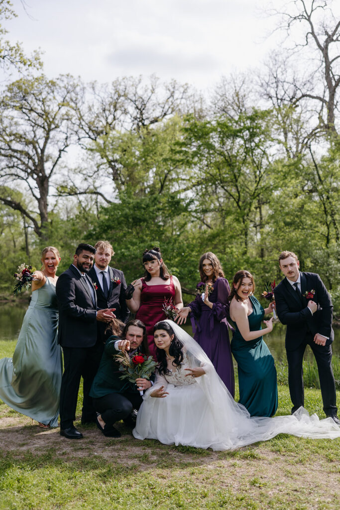 Ethereal wedding party photos